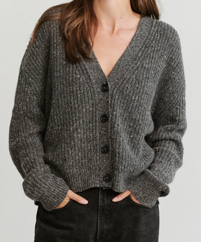 floral print women cardigan for a feminine touchCropped Cashmere Cocoon Cardigan