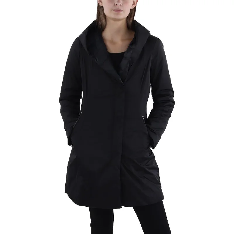 Women's cropped leather coats with silver studs for an edgy lookTahari Womens Insulated Asymmetric Raincoat Women's cropped leather coats with silver studs for an edgy lookTahari Womens Insulated Asymmetric Raincoat