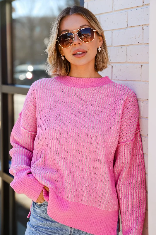 Bell - Sleeve Women's Mohair - Wool Blend SweatersFINAL SALE - Aria Pink Oversized Sweater - DU DEAL Bell - Sleeve Women's Mohair - Wool Blend SweatersFINAL SALE - Aria Pink Oversized Sweater - DU DEAL