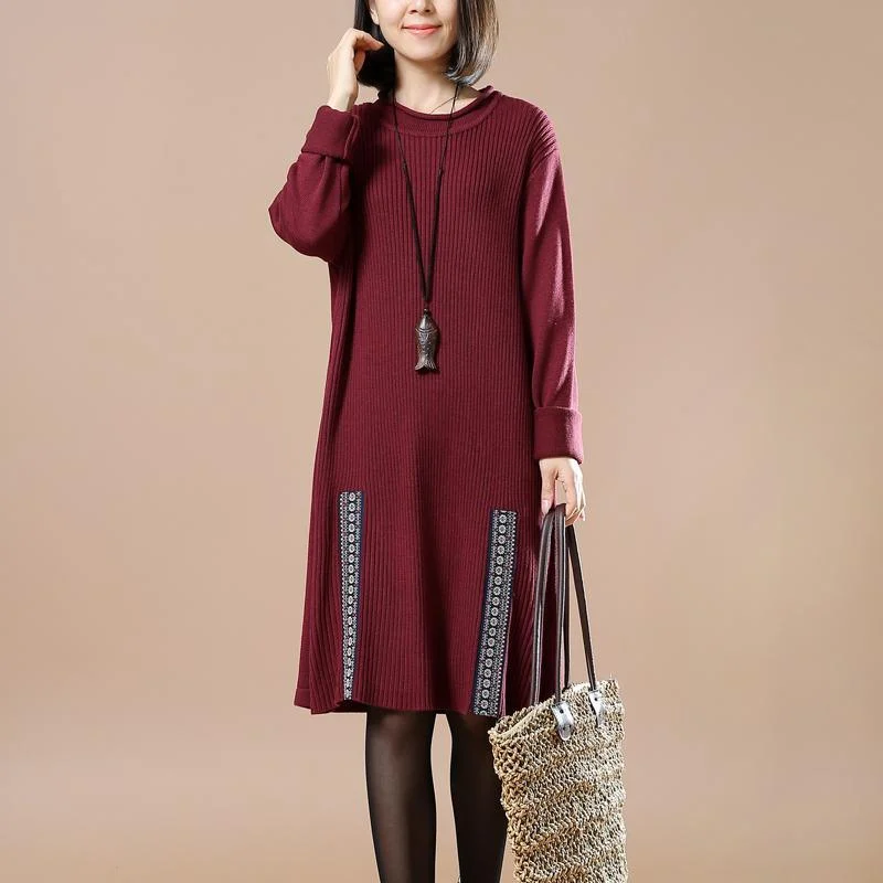 Women's Long Sleeve Turtleneck Cashmere Sweatersboutique burgundy knit dresses oversized sweaters vintage hem patchwork sweaters Women's Long Sleeve Turtleneck Cashmere Sweatersboutique burgundy knit dresses oversized sweaters vintage hem patchwork sweaters