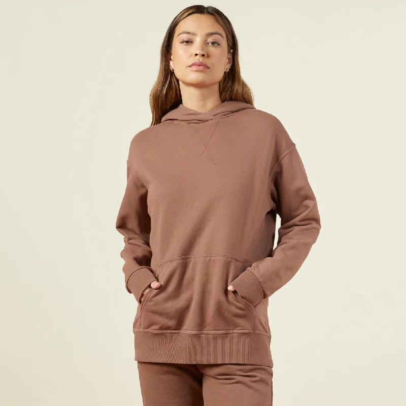 Women's hoodie with a kangaroo pocket and a pom - pom drawstring for added charm90's Classic Hoody Women's hoodie with a kangaroo pocket and a pom - pom drawstring for added charm90's Classic Hoody