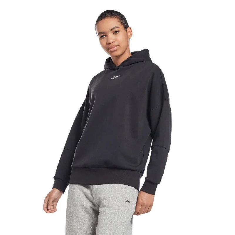 Women's zip - front sweatshirt with contrast stitching for a sporty aestheticReebok Lux Oversized Hoodie - Women Women's zip - front sweatshirt with contrast stitching for a sporty aestheticReebok Lux Oversized Hoodie - Women