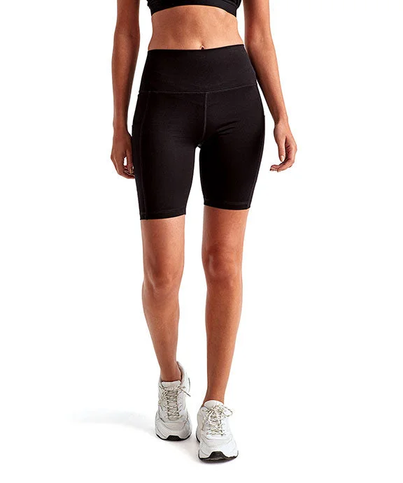 Women's crew - neck sweatshirt in a heather gray shade for a classic and versatile optionTD046 - TriDri Ladies Performance Legging Shorts | Black Women's crew - neck sweatshirt in a heather gray shade for a classic and versatile optionTD046 - TriDri Ladies Performance Legging Shorts | Black
