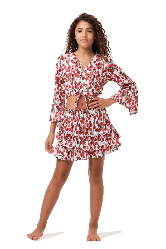Wrinkle - resistant cover ups for easy travel to beach destinationsGet Skirted - Red Tulips (FINAL SALE) Wrinkle - resistant cover ups for easy travel to beach destinationsGet Skirted - Red Tulips (FINAL SALE)