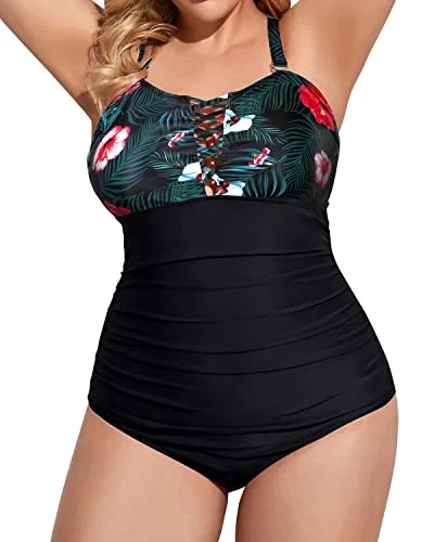Women's Sequined Mini One - Pieces in Gold for a Glamorous New Year's Eve PartyVintage Plus Size Tummy Control One Piece Swimsuit Deep V Neck Bathing Suit-Black Floral Women's Sequined Mini One - Pieces in Gold for a Glamorous New Year's Eve PartyVintage Plus Size Tummy Control One Piece Swimsuit Deep V Neck Bathing Suit-Black Floral